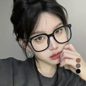 비아워게스트 남녀공용 패션 사각 뿔테안경