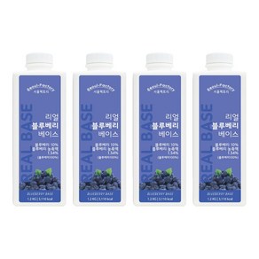 서울팩토리 리얼 블루베리 베이스, 4개, 1.2kg