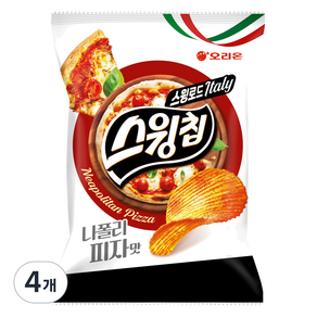 오리온 스윙칩 나폴리피자맛, 4개, 50g