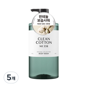 해피바스 오리지널 컬렉션 바디워시 클린코튼향, 910g, 5개