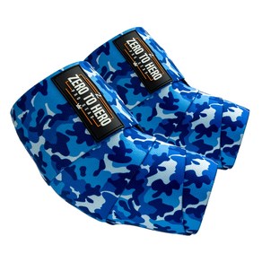 제로투히어로 카모 팔꿈치 보호대, 1세트, Blue camo