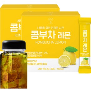 데이앤 콤부차 레몬 5g x 30p 2개 + 트라이탄 보틀, 30개입