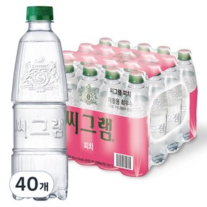 씨그램 피치 무라벨 탄산수, 450ml, 40개