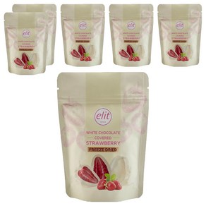 elit 화이트 초콜릿 커버드 스트로베리, 80g, 6개