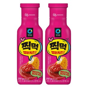 청정원 찍먹 맵닭치즈소스, 250g, 2개