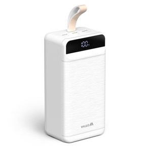 밸류엠 22.5W 대용량 PD 고속충전 LED 랜턴 보조배터리 80000mAh, VM-B2PA80IPQ, 화이트