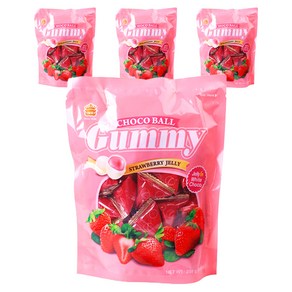 이메이 구미초코볼 딸기맛, 238g, 4개