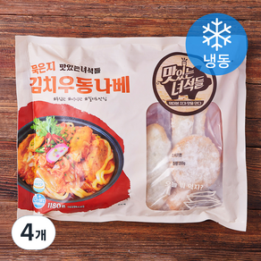 맛있는녀석들 묵은지 김치우동 나베 (냉동), 1180g, 4개