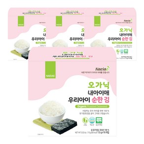 내아이애 우리아이 순한 김 15g, 순한 김 맛, 4개