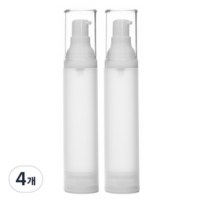 에어리스 반투명 PP 진공에센스 용기 50ml, 4개