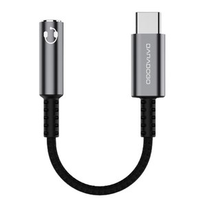 바라보고 USB C타입 TO 3.5mm DAC 내장 이어폰 오디오 젠더, B15, 그레이