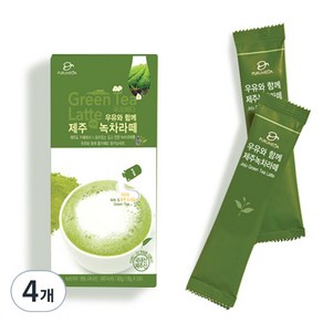 우유와 함께 제주 녹차 라떼 분말, 18g, 5개입, 4개