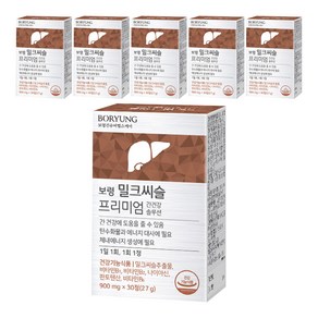 보령 밀크씨슬 프리미엄 간건강 솔루션, 27g, 6박스