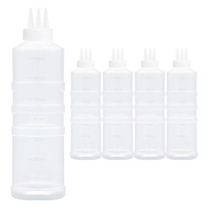 일상속반짝 국내생산 잘라쓰는 소스통 3구 뚜껑 미포함, 700ml, 5개