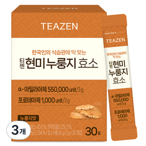 티젠 현미 누룽지 효소 30개입, 90g, 3개