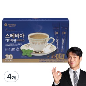 맥널티커피 스테비아 디카페인 커피믹스, 9.5g, 30개입, 4개