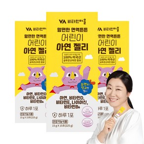 비타민마을 맘편한 면역튼튼 어린이 아연 젤리 15g x 15p, 15회분, 3개