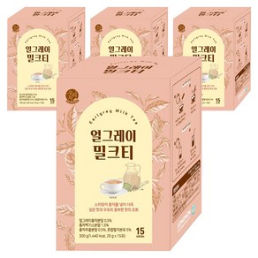 우리차 얼그레이 밀크티, 4개, 15개입, 20g