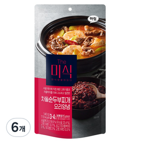 더미식 차돌순두부찌개 양념, 140g, 6개