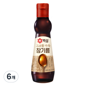 백설 진한참기름, 320ml, 6개