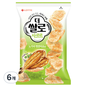 더쌀로 사르르 노가리 청양마요맛, 6개, 100g