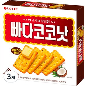 롯데웰푸드 빠다코코낫, 300g, 3개