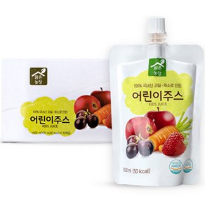 맑은농장 어린이주스, 사과 + 딸기 + 당근 + 포도 혼합맛, 1개, 1L