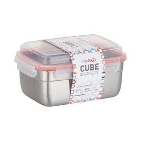 스텐락 큐브 직사각 스테인리스용기, 1개, 2L