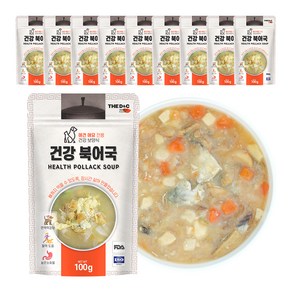더독 반려동물 건강 보양식 파우치, 북어국, 100g, 10개