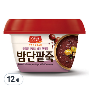 동원 양반 밤단팥죽, 285g, 12개