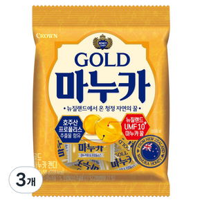 크라운 골드 마누카, 58g, 3개