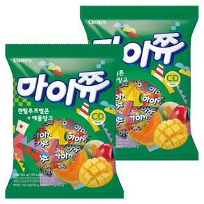 마이쮸 필로우 캔털루프멜론 + 애플망고 캔디, 284g, 2개