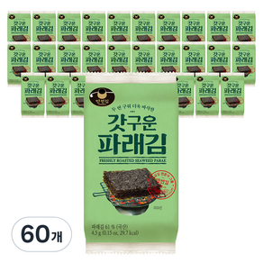 만전김 갓구운 파래김, 4.5g, 60개