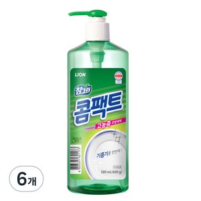 참그린 콤팩트 펌프 주방세제, 600g, 6개