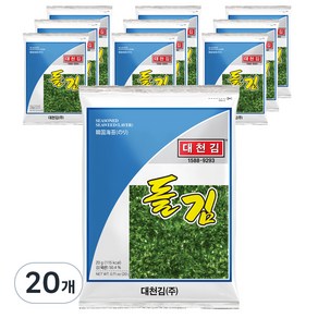 대천김 전장 돌김, 20g, 20개