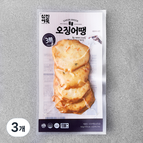 삼진어묵 오징어땡소 어묵 4개입, 160g, 3개