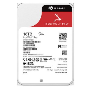 씨게이트 IonWolf Po HDD, ST18000NT001, 18432GB