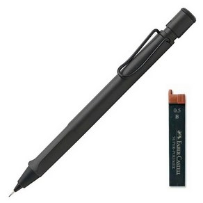 LAMY 사파리 샤프 차콜블랙 무광 + 샤프심 랜덤발송 세트, 0.5mm, 1세트