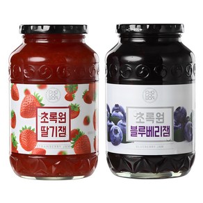 초록원 딸기잼 1kg + 블루베리잼 1kg, 1세트