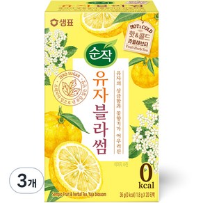 순작 유자블라썸 핫&콜드 과일허브티, 1.8g, 20개입, 3개