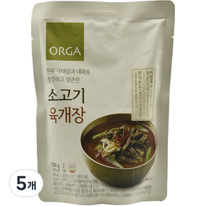 올가홀푸드 소고기 육개장, 5개, 500g