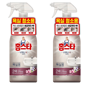 홈스타 바이럭스 세정제 욕실용, 750ml, 2개