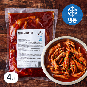 푸드장 통뼈국물닭발 (냉동), 650g, 4개