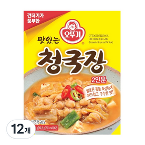 오뚜기 맛있는 청국장, 39.6g, 12개