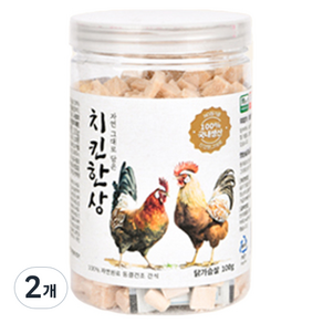 올치 강아지 고양이 동결건조 간식 한상 BF6704, 치킨맛, 100g, 2개