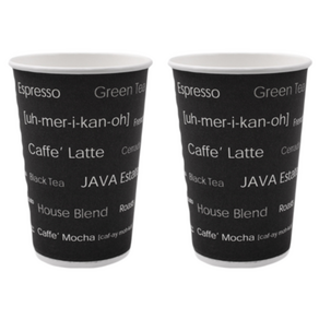 블랙영문 종이컵 13oz, 1개입, 200개