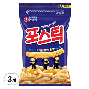 농심 포스틱 과자, 280g, 3개