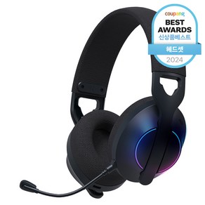로이체 프리미엄 RGB 노이즈 캔슬링 마이크 멀티페어링 블루투스 무선 게이밍 헤드셋, BTH-G500, 블랙