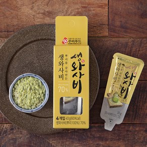 주비푸드 뿌리를 갈아만든 생와사비 70% 4개입, 40g, 1개