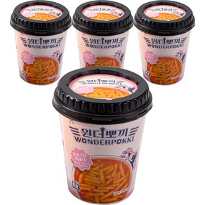 원더뽀끼 로제크림 컵 떡볶이, 120g, 4개